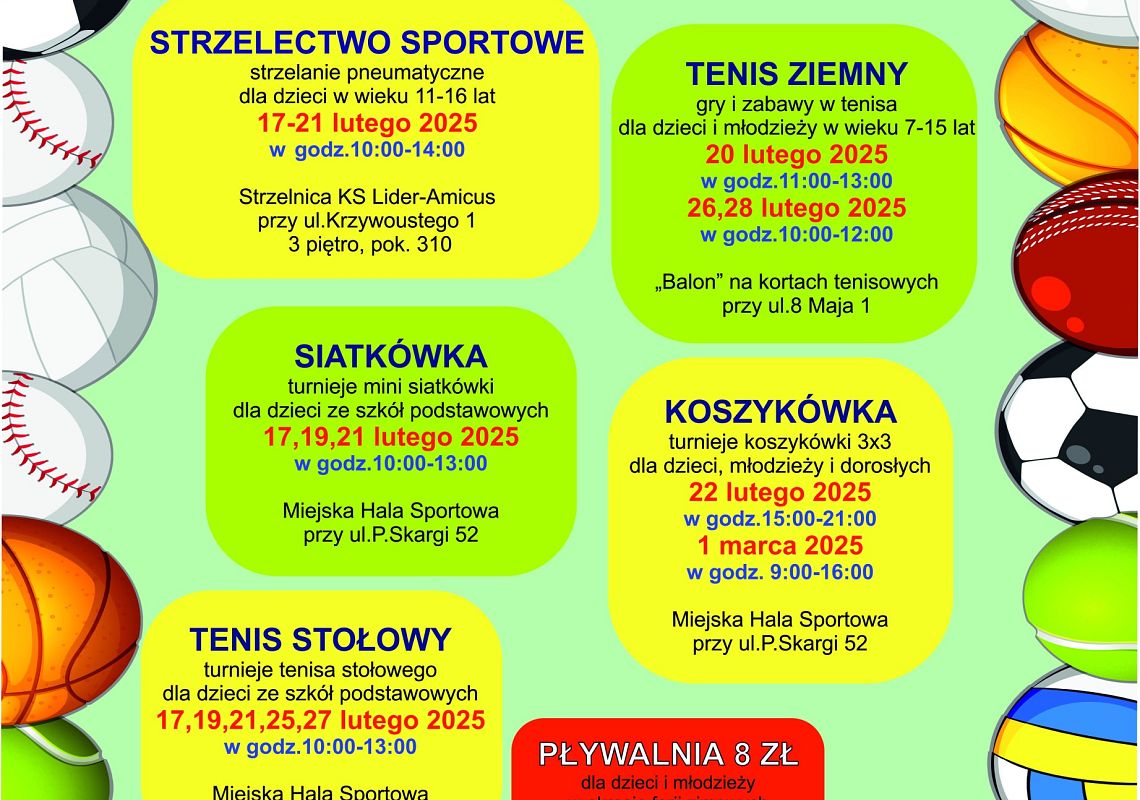 Grafika 1. Ferie na sportowo 2025