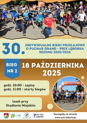 Grafika 30. Edycja Indywidualnych Biegów Przełajowych -