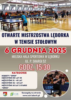 Grafika Otwarte Mistrzostwa Lęborka w Tenisie Stołowym