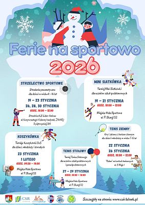 Grafika Ferie na sportowo 2026