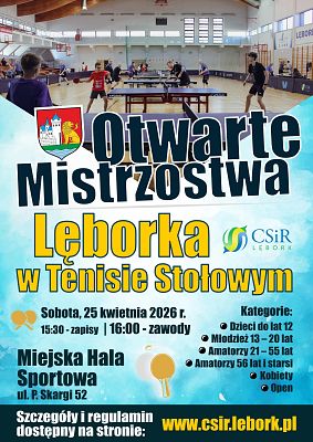 Grafika Otwarte Mistrzostwa Lęborka w Tenisie Stołowym